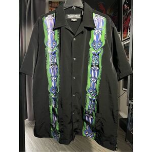 Vintage Y2K Pelle Pelle Tiki Beach Button Down Shirt